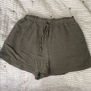 Princess Polly Khaki Green Lounge Shorts